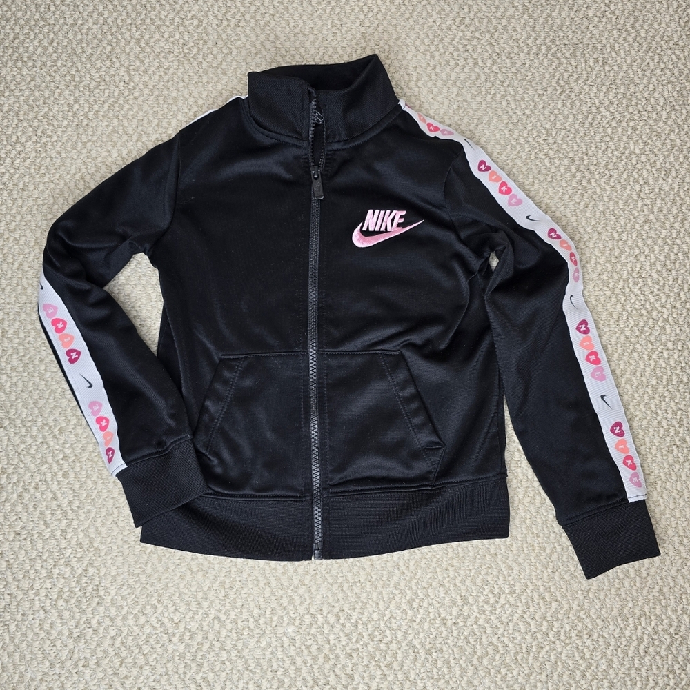 Nike Black Jacket with Pink Logo